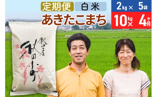 《定期便4ヶ月》令和7年産 あきたこまち特別栽培米10kg（2kg×5袋）×4回 計40kg【白米】秋田県産あきたこまち 4か月 4ヵ月 4カ月 4ケ月 秋田こまち お米 秋田