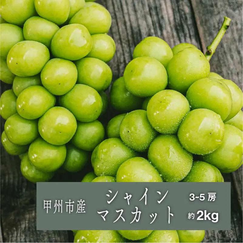 甲州シャインマスカット『果汁滴るフルーツの王様』約2kg 3～5房【2026年発送】（SHP）C-476 シャインマスカット フルーツ