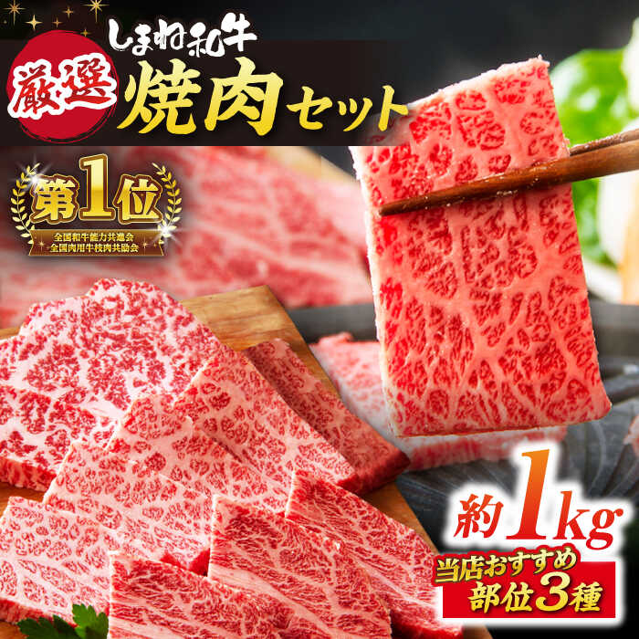 【ふるさと納税】しまね和牛 焼肉セット 部位3種(1kg) 島根県松江市/株式会社O.R.C[ALEF003]