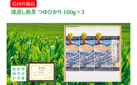 お茶 つゆひかり 100g×3 島田の逸品 深蒸し 煎茶 お茶