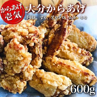 ふるさと納税 豊後高田市 【からあげ壱気】 大分からあげ 600g (モモ、とりトロ、ムネ、ずり、手羽先)