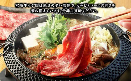 ＜宮崎牛 ウデ スライス 500g＞入金確認後、翌月末迄に順次出荷【c1302_mc_x3】 牛肉 和牛 黒毛和牛 4等級以上 ブランド牛 肉 宮崎牛 ウデ肉 ウデ すき焼き 新生活応援 卒業祝い 就