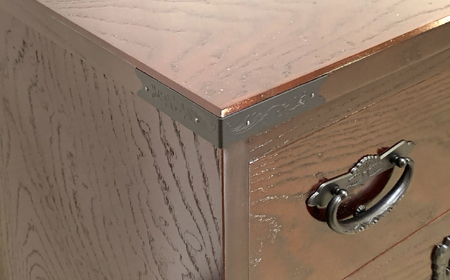  32民芸チェスト 上片開 〈創業明治2年、田中家具謹製〉二本松伝統家具 【田中家具】