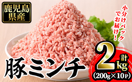豚 ミンチ 10袋 詰合せ 計2kg(200g×10P)【株式会社南給】A588