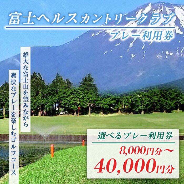【ふるさと納税】富士ヘルスC・C ゴルフプレー利用券 | 計8000円分〜 選べる 利用券 チケット 1枚 4000円×2枚〜 3枚 5枚 10枚 【小山町内 ゴルフ場 共通利用券】 ゴルフ ゴルフ場 フラット ゴルフプレー券 ゴルフ利用券 富士山 富士 券 富士ヘルスカントリークラブ 静岡県
