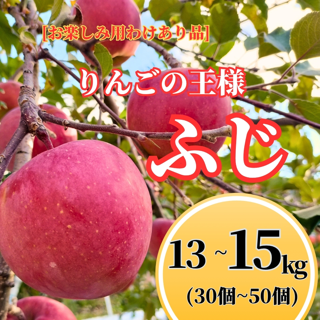 ふじ [お楽しみ用わけあり品] 13 kg~15 kg (30個~50個) 【半蔵農園】 | りんご 林檎 リンゴ 信州りんご 長野県 千曲市