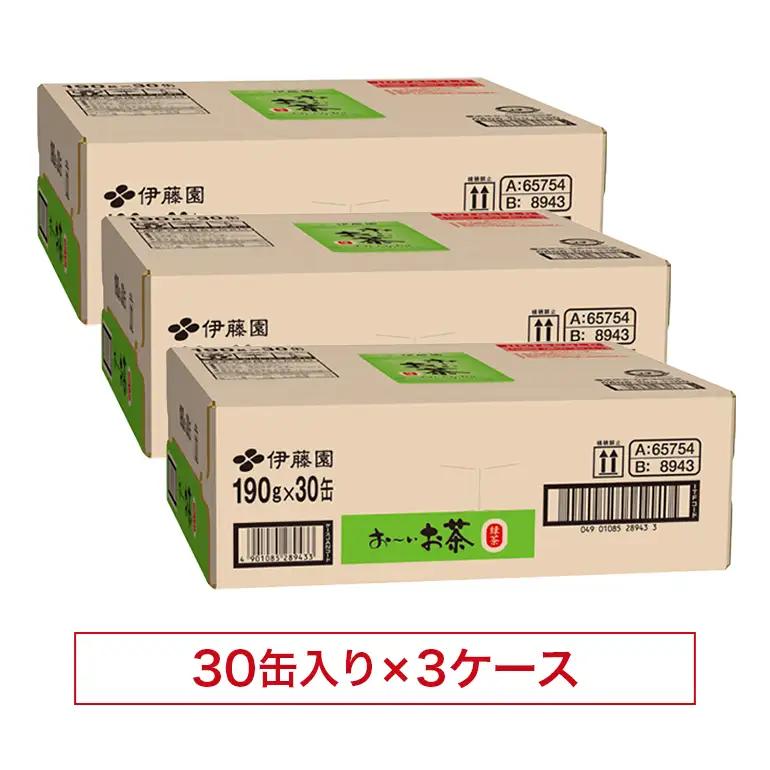 緑茶 お～いお茶 缶 190g ×3ケース 伊藤園