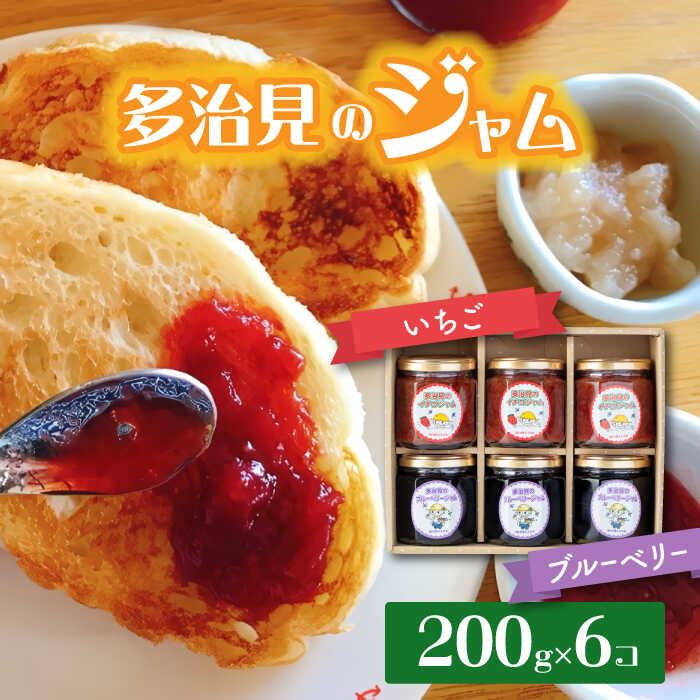 【ふるさと納税】多治見のジャム いちご・ブルーベリー 200g×6個 いちご ギフト 小瓶 スイーツ 多治見市/廿原ええのお [TCI003]