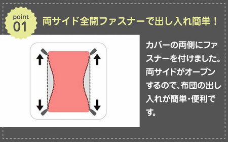 西川の掛けふとんカバーmee218701134サックス／ネイビー【西川 株式会社 】[ZDL011_02]