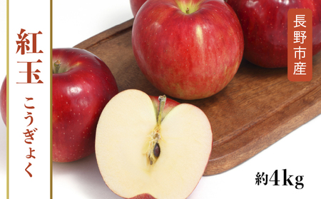 【2026年9～10月発送 先行予約】長野市産　紅玉　約4キロ 果物類 林檎 りんご リンゴ 約4kg フルーツ 