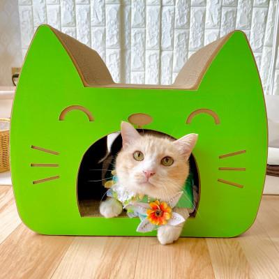 ふるさと納税 常滑市 猫の爪とぎ　キャットトンネル【緑】
