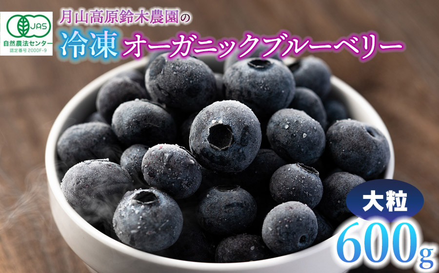 
            令和7年産【冷凍】月山高原のオーガニックブルーベリー(大粒・600g)　K-742
          