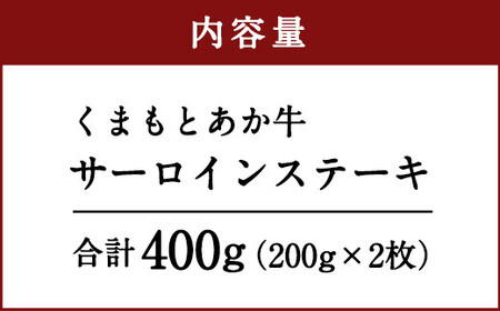 ＜ R8年熊本地震復興支援 ＞くまもとあか牛 サーロイン ステーキ 200g×2枚 合計400g