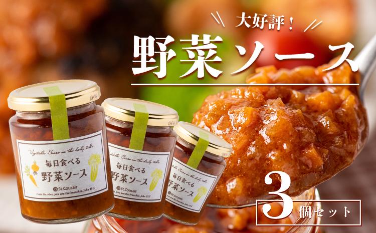 サンクゼール 大好評♪ 野菜ソースの3瓶セット 12月上旬頃から発送　沖縄県への配送不可  毎日食べる野菜ソース 3本 長野県 飯綱町 [1601]