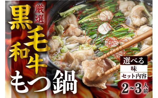 《簡易包装》飛騨産 黒毛和牛 もつ鍋セット(2-3人前) ●選べるスープ (醤油)/ セット内容● 〆付 鍋の素 牛肉 肉 鍋 なべ モツ もつ ホルモン 選べる セット ラーメン らーめん 麺 国産牛 和牛 冷凍 飛騨市 10000円 1万円