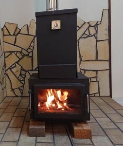 薪ストーブ【かぐつち3号（KAGUTUTI3）と美味しく焼ける「焼き芋器」セット】間伐材・廃材も対応　燃焼効率の高い薪ストーブ