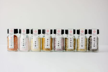 調味料 しお八 調味塩ミニ8本セット ギフトBOX入り 塩 食べ比べ ご挨拶 お祝い ギフト_0103-001-se7