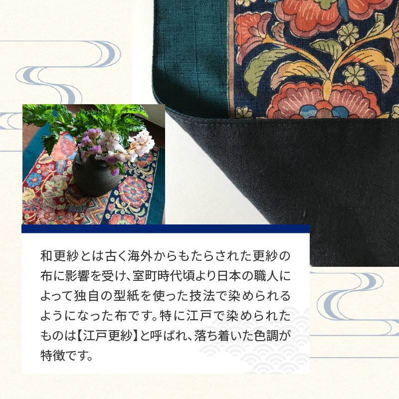 染の里おちあい　手染め江戸更紗テーブルマット