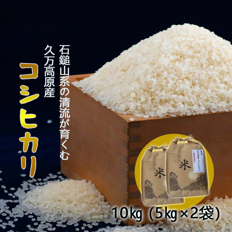 【ふるさと納税】【R7年産】愛媛県 久万高原町 コシヒカリ10kg（5kg×2袋）なかた農園｜お米 コメ こめ 令和7年産 5kg 10kg 精米 ご飯 ごはん 朝食 昼食 家庭用 ※2025年10月上旬頃より順次発送予定 ※離島への配送不可