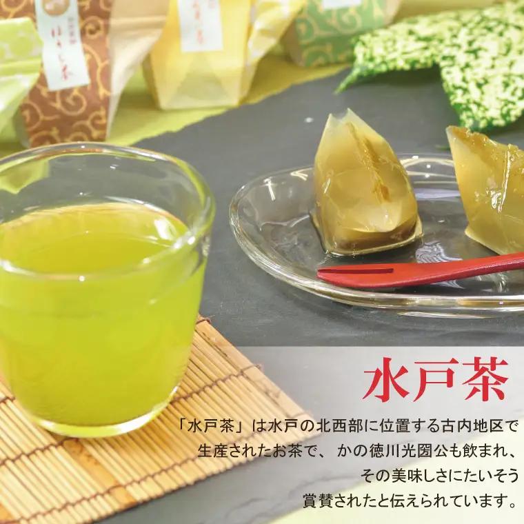 【牧ノ原】【お茶×お茶スイーツ】　煎茶「水戸茶」とオリジナル「お茶葛餅」（BX-4）