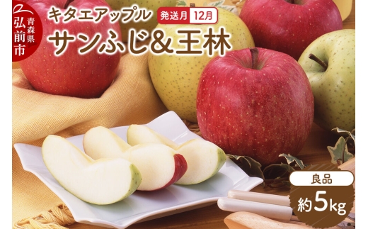 【26年12月発送】りんご サンふじ・王林【良品】約5kg キタエアップル 青森県 弘前市 [先行予約 サンふじ 王林 りんご 贈り物 アップル おいしい 果実 果物 赤色 黄色 美味 林檎]