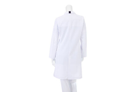 女子シングルドクターコート【L】白衣 レディース 聴診器専用ポケット付き SD-3360