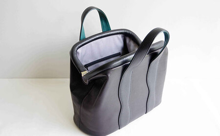バッグ HIYORI240 牛革 ハンドバッグ トートバッグ VALLEYSHELL 青梅市 ブラック×ピンク