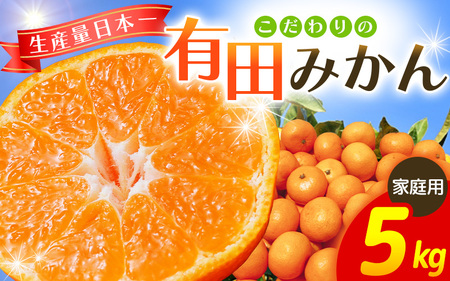 【2026年12月発送予約分】【家庭用】こだわりの有田みかん 約5kg＋150g(傷み補償分) ※サイズ混合 有機質肥料100% ※北海道・沖縄・離島配送不可  ＼光センサー選別 ! ／ 【農家直送】/みかん ミカン 有田みかん 温州みかん 柑橘 有田 和歌山 産地直送【nuk160-12D】
