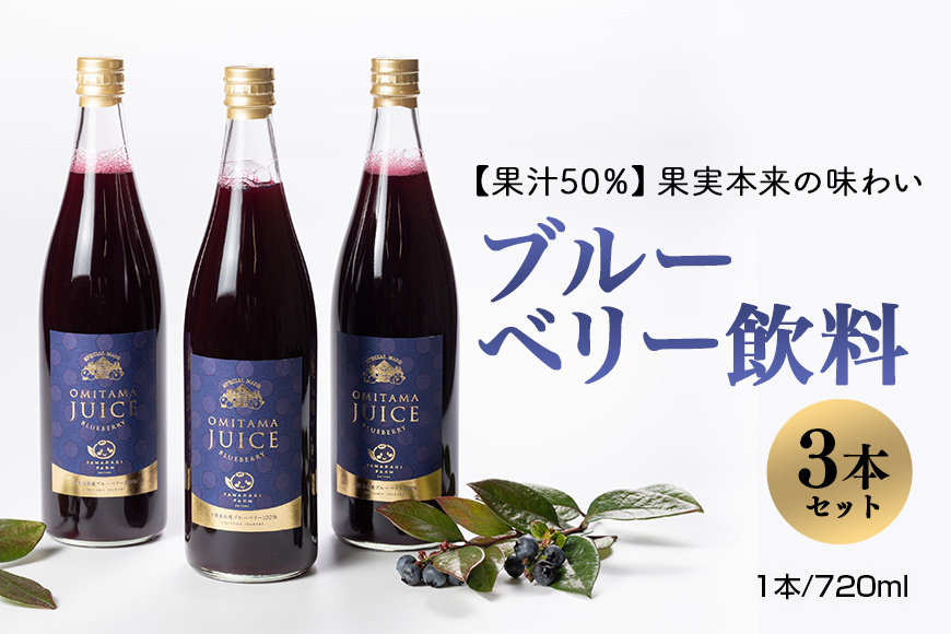 果汁50％ブルーベリー飲料3本セット