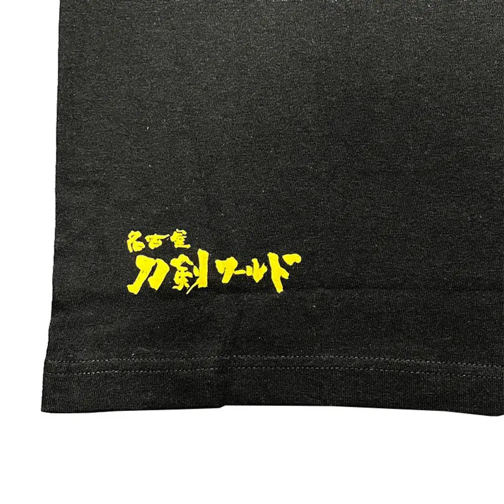 オリジナル【三英傑家紋Tシャツ】XLサイズ（ブラック）／名古屋刀剣博物館