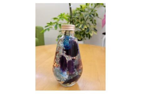 ハーバリウム しずく型 ブルー No.143