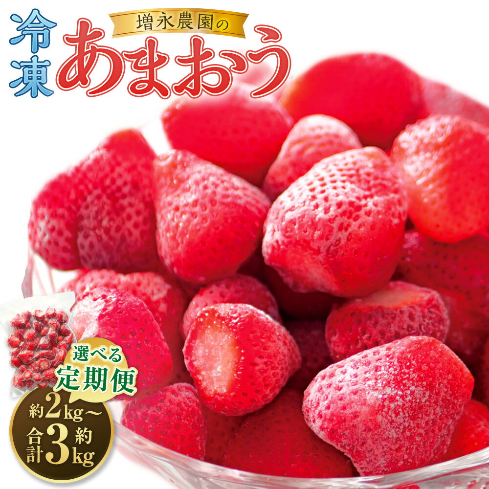 【ふるさと納税】増永農園のあまおう冷凍いちご 約1kg ( 2回定期便 / 3回定期便 ) ＜選べる定期回数＞ 冷凍いちご あまおう 冷凍 いちご イチゴ 苺 フルーツ くだもの 果物 果実 果汁 福岡県 苅田町 送料無料