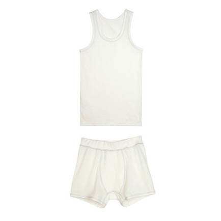 
                  Fleepボーイズインナー　ミルクセット（タンクトップ）1セット ／ 綿100％ キッズ 肌着 下着 アンダーウェア 日本製 埼玉県 No.532
                