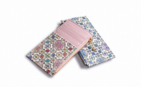 【浅草文庫】フラグメントケース〈花菱柄〉(カラー：ピンク)