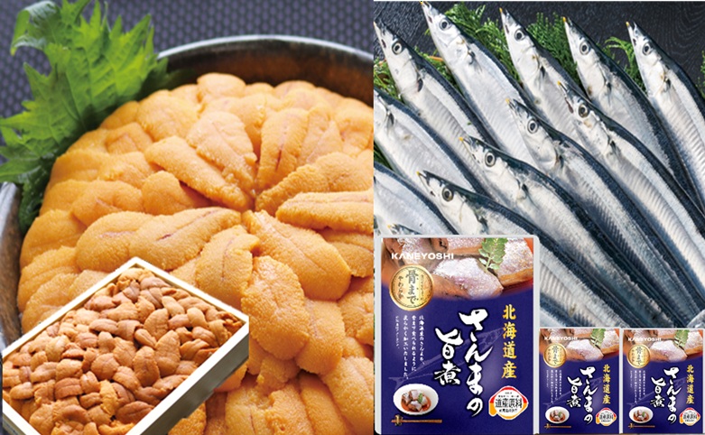 エゾバフンウニバラ約150g×1折・さんま旨煮×3P[11月上旬以降発送] C-71029