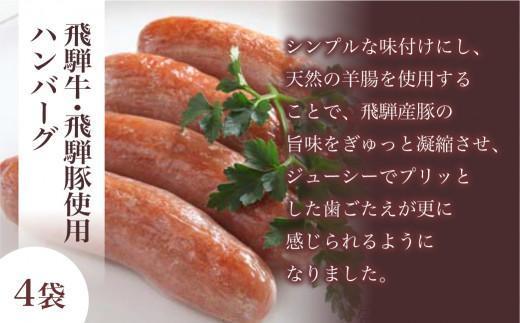 キッチン飛騨   飛騨牛・飛騨豚使用  ハンバーグ ＆ ソーセージセット 惣菜 ポークソーセージ 飛騨高山 店 ハンバーグ CQ023VC13