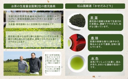 【鹿児島県産緑茶】かせだみどり（80g×5袋） お茶 茶葉 日本茶 緑茶 飲料 飲み物 ギフト 贈答用 国産 鹿児島県産