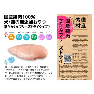 ふるさと納税 宍粟市 国産鶏肉100%　犬・猫の無添加おやつ　柔らかい(フリーズドライタイプ)　O24