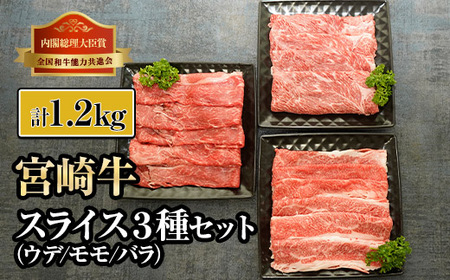 KU317 宮崎牛スライスセット 計1.2kg 