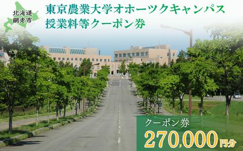 東京農業大学オホーツクキャンパス授業料等270,000円分クーポン券 ABBD009