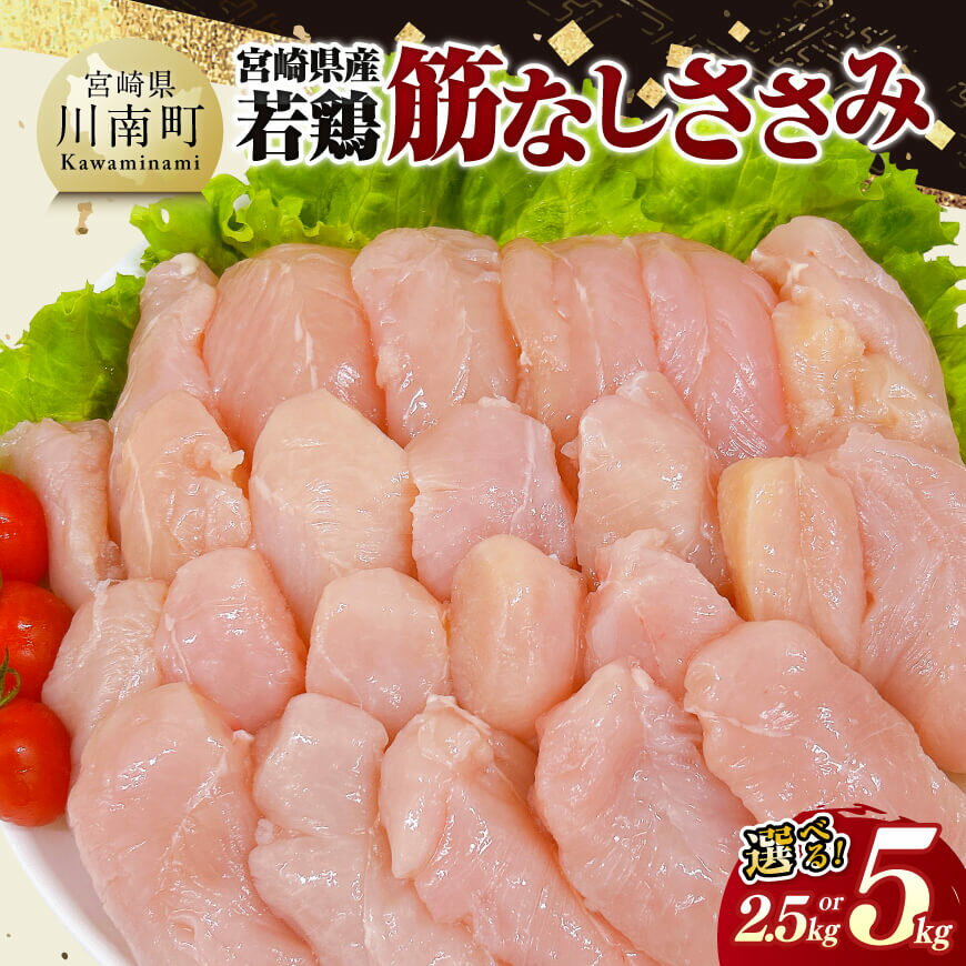 【ふるさと納税】※内容量が選べる※ 宮崎県産 若鶏 筋なしささみ - ササミ 鶏肉 とり肉 送料無料 D11611 D11619