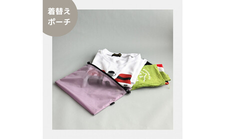 【ラベンダー】A5サイズが入る軽いナイロンフラットポーチ　旅行用　着替え