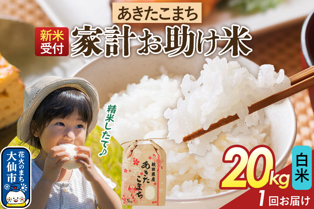 《令和8年産新米予約》 【白米】家計お助け米 あきたこまち 20kg（5kg×4） 秋田県産  こまちライン 秋田県 大仙市産 [秋田 お米 米どころ あきたこまち こまちライン]