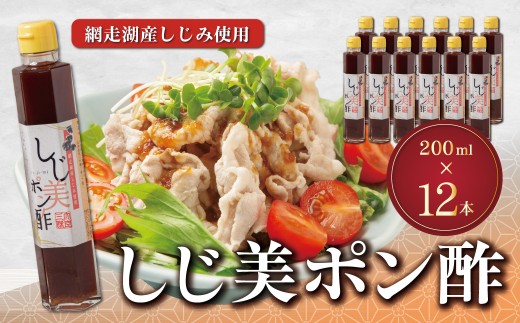 しじ美ポン酢12本セット 【ふるさと納税 人気 おすすめ ランキング しじ美 ぽん酢 調味料セット しじみ 濃縮 健康 常温 SDGs ギフト 料理 北海道産 特産品 お取り寄せ 贈答 贈り物 北海道 大空町 送料無料】 OSH012
