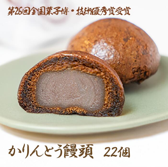 【ふるさと納税】竹林堂 看板商品！食感が楽しい！かりんとう饅頭 22個入 （冷凍）