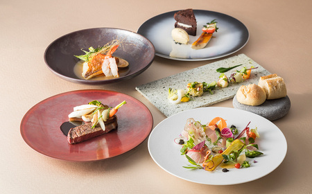 佐原商家町ホテルNIPPONIA レストラン〈ルアン〉ランチ ハーフコース ペアチケット KTRBJ004【ふるさと納税 ランチ コース ペア 食事券 チケット お食事券 レストラン グルメ 千葉県 