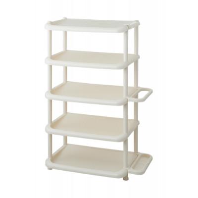 ふるさと納税 葛城市 シューズストレージワイド5段アイボリー |  | 01