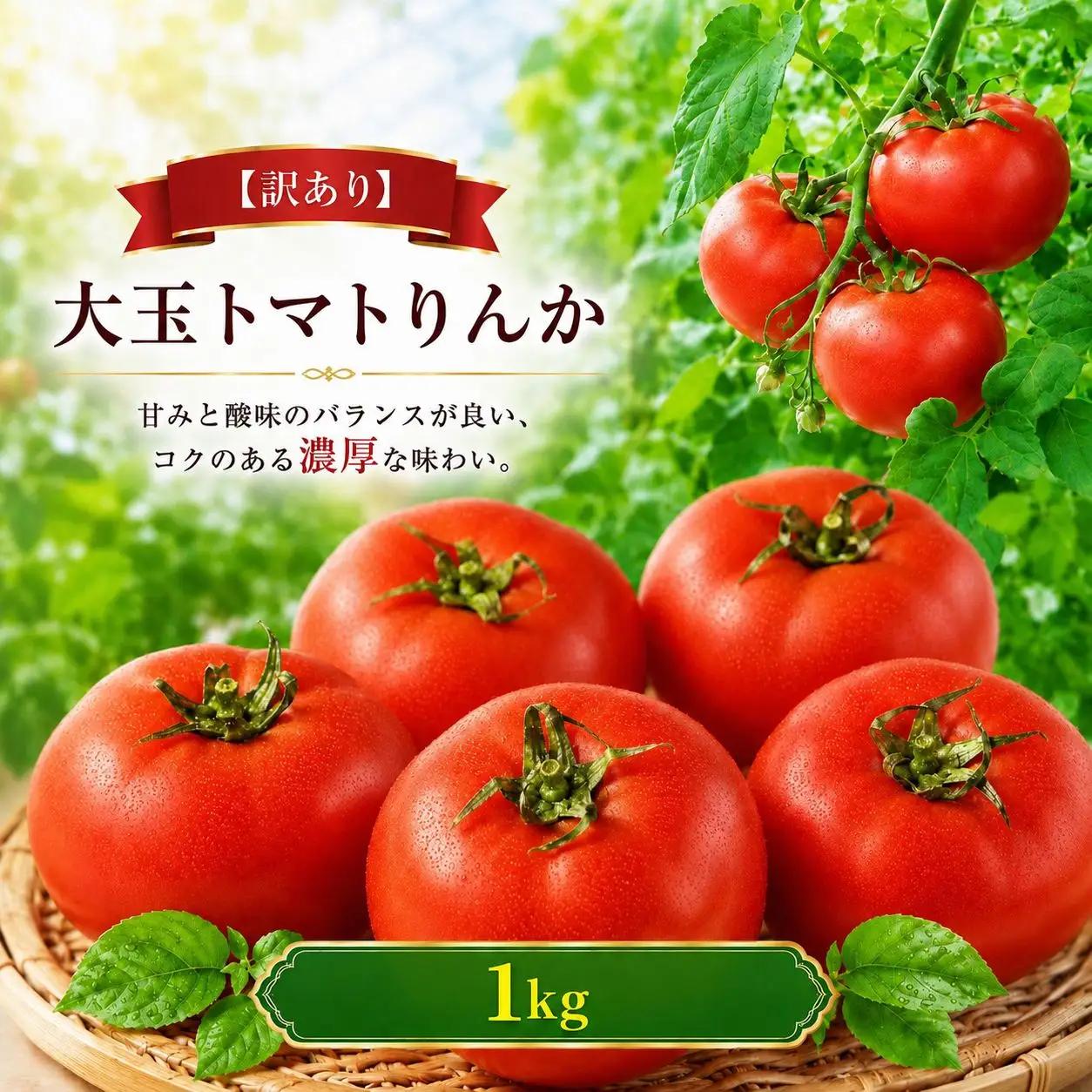 【訳あり】【R8年12月順次発送】大玉トマトりんか 1kg | 岐阜県 北方町