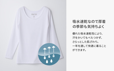 【女性用 LLサイズ ブラック】ReDリカバリーウェア Uネックインナー長袖 疲労回復 血行促進 一般医療機器 バイタルテック