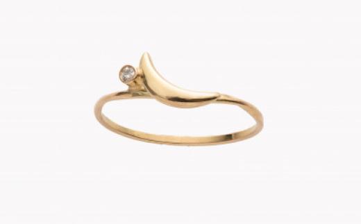 K18 ムーンライトヴィーナスリング 鏡面仕上げ ダイヤモンド付き sese urban mining jewelry 指輪 ジュエリー レディース アクセサリー